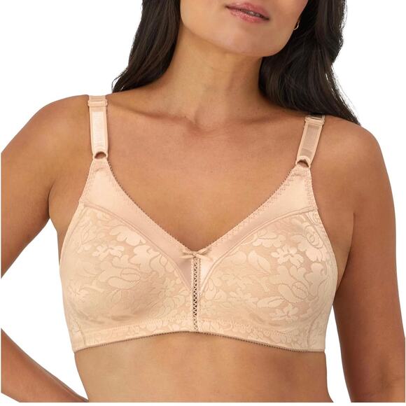 Bali Double Support Lace Wireless Bra Soft Taupe 40D - Picture 3 of 6